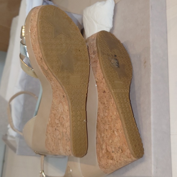 Jimmy Choo espadrille sandal mixed metallic sz 36 - Picture 7 of 11